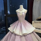 Sparkling Layered Princess Dress, Long Satin Formal Ball Gown gh6722