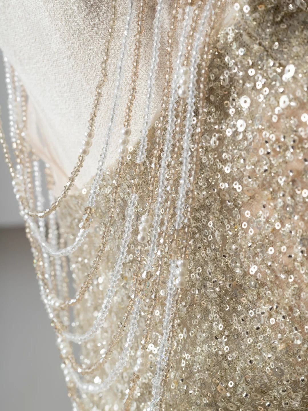 Champagne gold shining elegant tulle long prom dress evening dress party dress gh4870