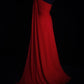 Red long tulle evening gown gh6852