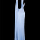 Girlhomeshops-Blau exquisite Perlen Mode lange Satin Ballkleid Abendkleid Partykleid gh5379