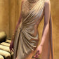 girlhomeshops-High - Slit Gilt One - shoulder Gown, Shining Beads Unleash Sexy Charm gh5897