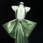 Green Elegant Exquisite Beaded Sequined Long Satin Mermaid Cheongsam Ball Gown Evening Gown Wedding Gown Party Dress gh4132