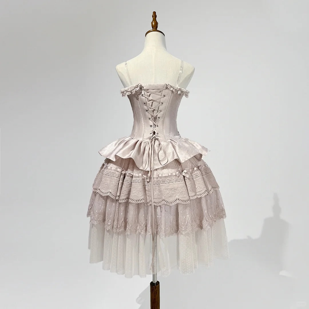 Girlhomeshops - Robe de soirée courte en satin rose, style princesse, tenue de soirée, d'anniversaire, gh5348