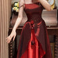 Burgundy Exquisite Beaded Long Floral Satin Tulle Ball Gown Evening Gown Graduation Gown gh4255