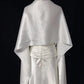 Robe de soirée élégante en satin blanc ivoire, style vintage, longue, robe de bal, robe de remise de diplôme, robe de mariée, gh4490