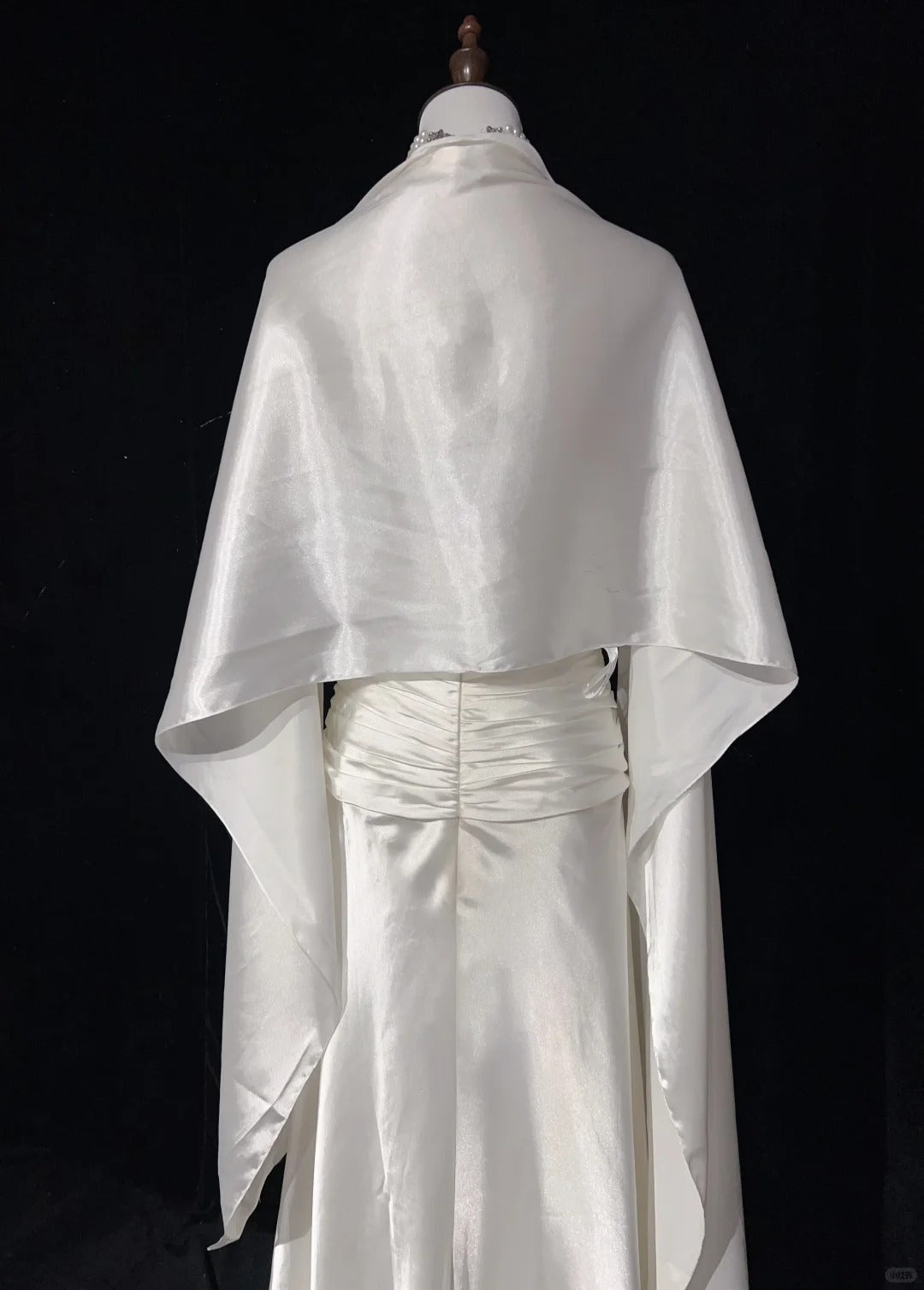Robe de soirée élégante en satin blanc ivoire, style vintage, longue, robe de bal, robe de remise de diplôme, robe de mariée, gh4490