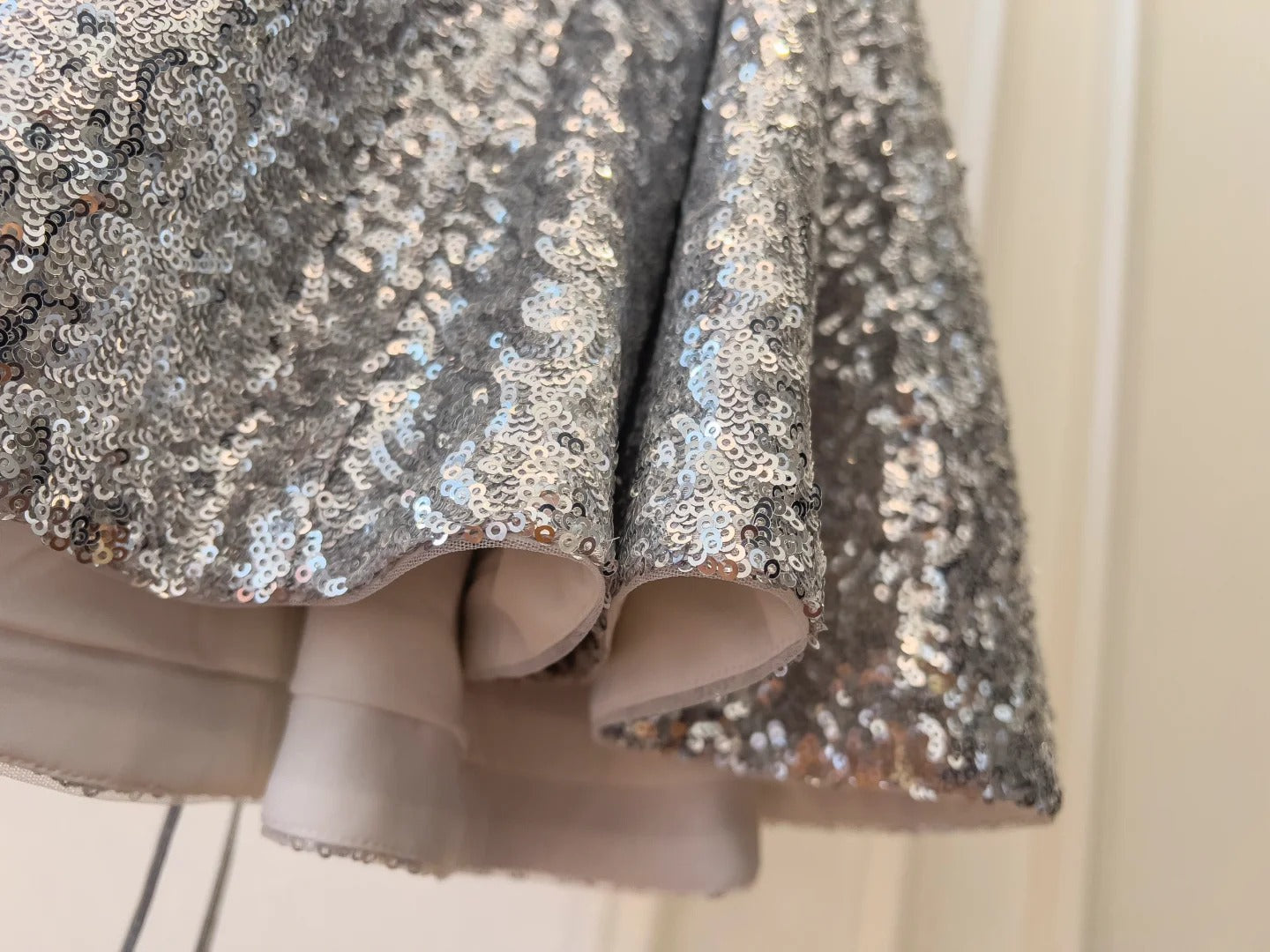 Silver shiny niche vintage dress short sequin homecoming dress birthday cocktail party dress gh4306