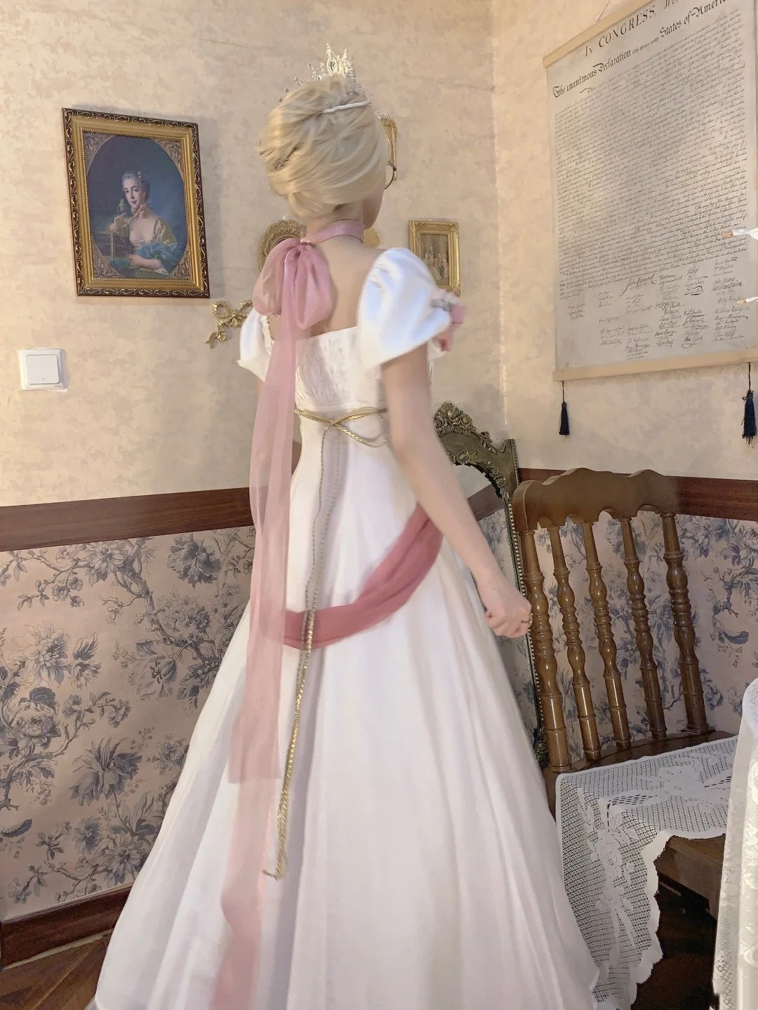 Pink Palace Elegant Girl Long Dress gh6656