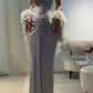 Girlhomeshops-Silver beaded long prom dresses evening dress party dress fashion gh5155