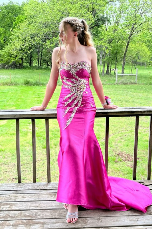 girlhomeshops-Formal Dress With Delicate Pink Beads gh6117