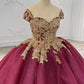 Red gorgeous applique elegant long tulle ball gown evening dress gh3114