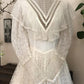 Girlhomeshops - Robe à manches longues, col mi-haut rétro, élégante robe de mariée longue en tulle et dentelle raffinée gh5853