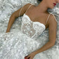 Lace See-Through Underwired White Color Wedding Maxi Dress gh1791