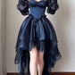Blue ruffle short tulle homecoming dress prom dress birthday party dress gh4916