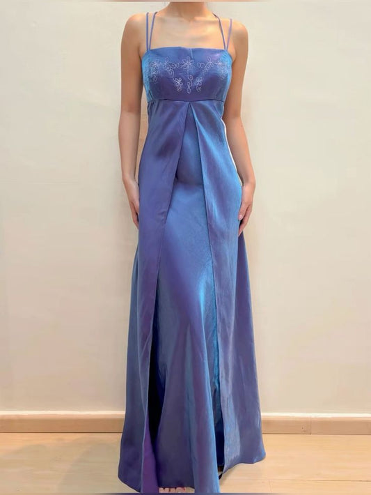 Girlhomeshops – Exquisites, florales, perlenbesetztes, modisches, langes Satin-Ballkleid, Abschlussrobe gh5528