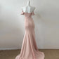 Pink/White Simple Elegant Long Floor Length Satin Ball Gown Evening Dress Party Dress gh4189