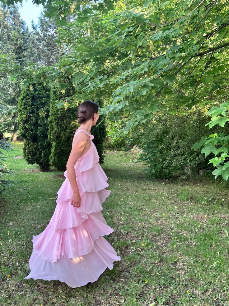 girlhomeshops-Yellow/pink floral suspender long chiffon prom dress bestie dress sister dress friendship dress gh5799