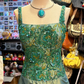 Green Gorgeous Fashion Vintage Delicate Floral Beaded Sequins Elegant Long Satin Ball Gown Evening Gown Party Dress gh4140