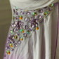 Pink Purple Gradient Fashion Elegant Retro Rhinestone Long Chiffon Ball Gown Evening Dress gh4339