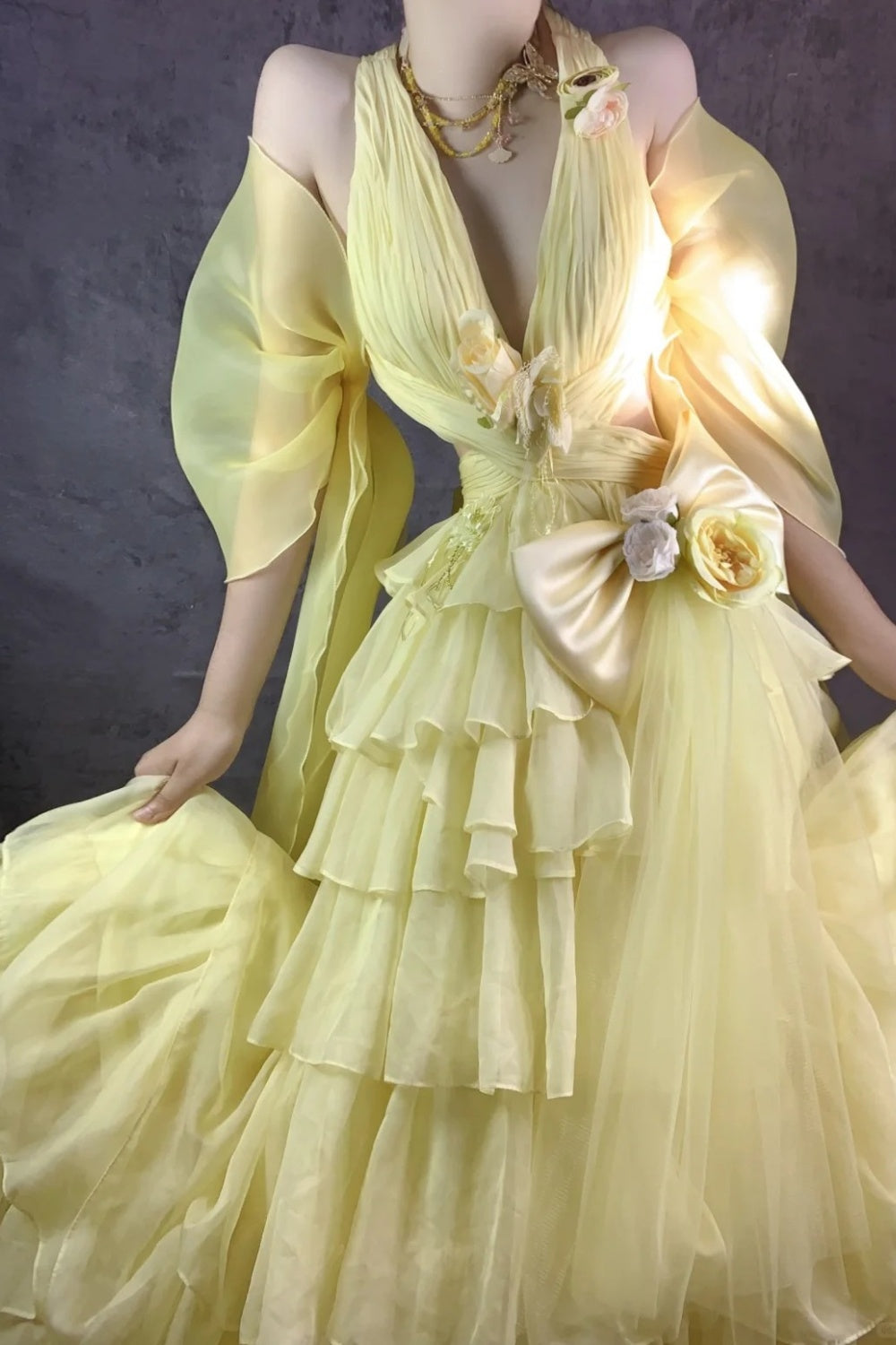 Retro elegant long evening dress gh6847