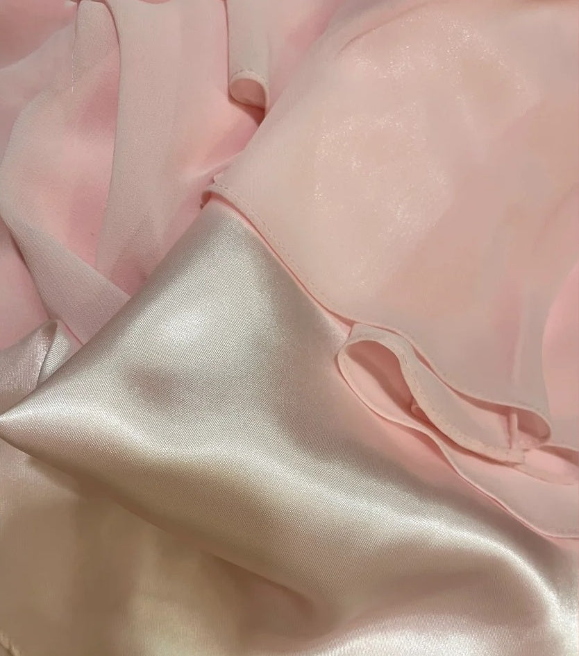 Pink Fashion One Shoulder Long Chiffon Ball Gown Evening Dress gh4430