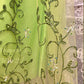 Green exquisite beaded vintage fashion floral long satin tulle ball gown evening dress gh4433