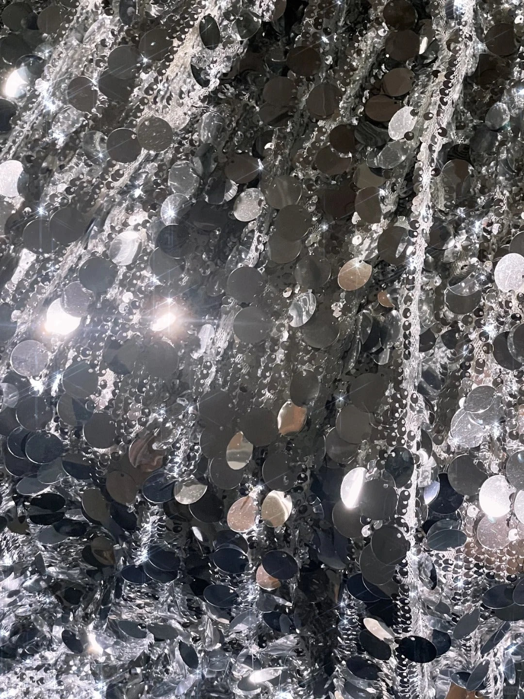 girlhomeshops - Robe de bal longue scintillante à paillettes argentées gh5696