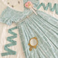 Mint Green Lace Square Neck Short Sleeve Floor-length Gown Retro Rococo Tea Party·Luxury Party Dress gh6738