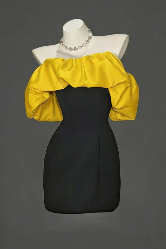 New stylish short satin back-to-school dress/birthday dress gh6838