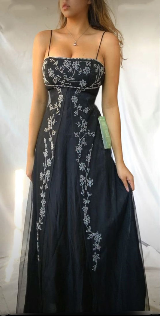 girlhomeshops-Formal Dress, Vintage Floral Dress gh6114