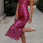 Pink/Silver Black Fashion Sequin Long Spaghetti Strap Party Dress gh4858