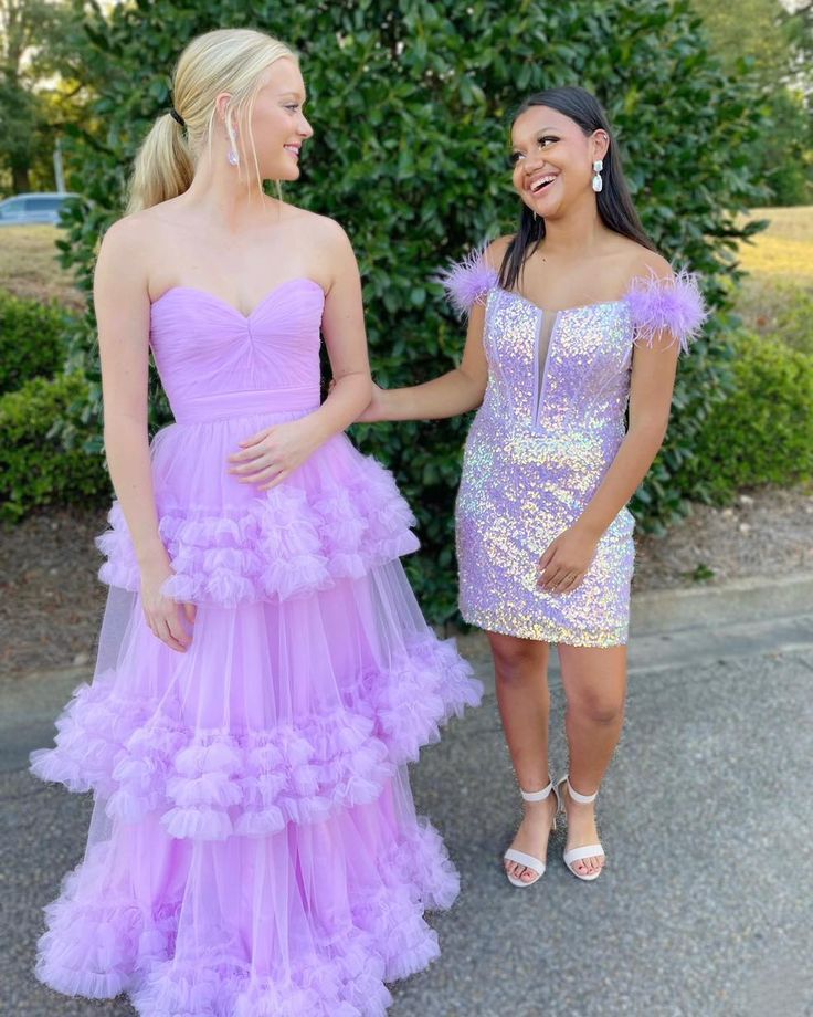 Purple Sweet Fashion Elegant Sweetheart Neck Long Tulle Tiered Prom Dress Evening Dress Prom Dress Graduation Dress gh3792