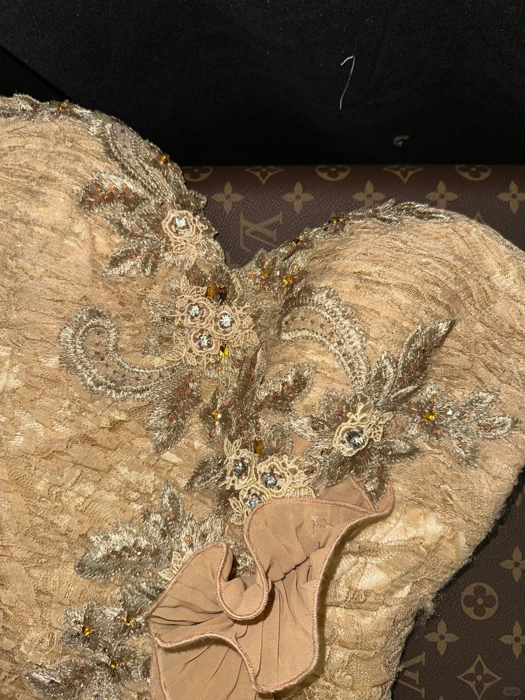 Champagne lace applique beading short homecoming dress prom dress evening dress gh4389