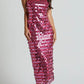 Pink/Silver Black Fashion Sequin Long Spaghetti Strap Party Dress gh4858