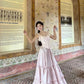 Pink vintage long satin formal Prom dress evening dress party dress gh4901