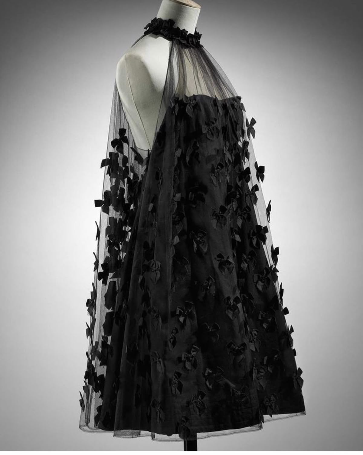 Girlhomeshops - Robe de soirée courte noire en tulle à bretelles et motif papillon gh5692