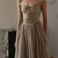 girlhomeshops--Custom-made spaghetti strap long simple tulle bridesmaid dress gh5710