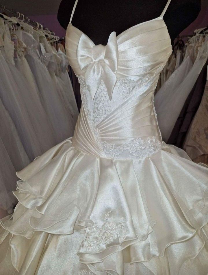 Robe de soirée en satin et tulle pour adulte, robe de mariée, robe de cérémonie, ligne A, élégante et unique, à la mode ivoire, gh3555