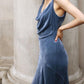 Girlhomeshops-Haze blue velvet elegant new long Prom Dress evening dress gh5252