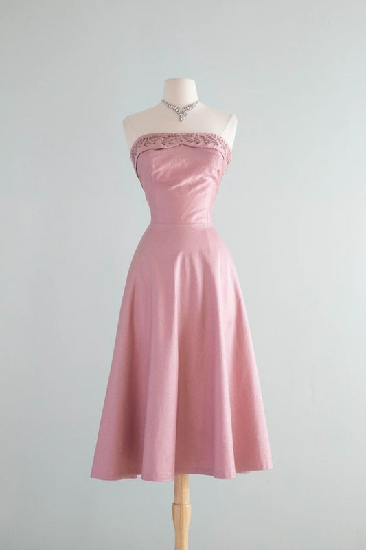 girlhomeshops--Pink Delicate Floral Short/Mid-Length Bodycon Satin Homecoming Dress gh5563