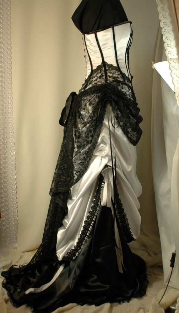 girlhomeshops - Robe de bal longue noire et blanche, élégante et rétro, longueur au sol, gh5668