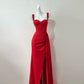Red Fashion Elegant Long Floor Length Satin Sexy Slit Prom Dress Evening Dress Party Dress Prom Dress gh4049