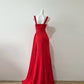 Red Fashion Elegant Long Floor Length Satin Sexy Slit Prom Dress Evening Dress Party Dress Prom Dress gh4049