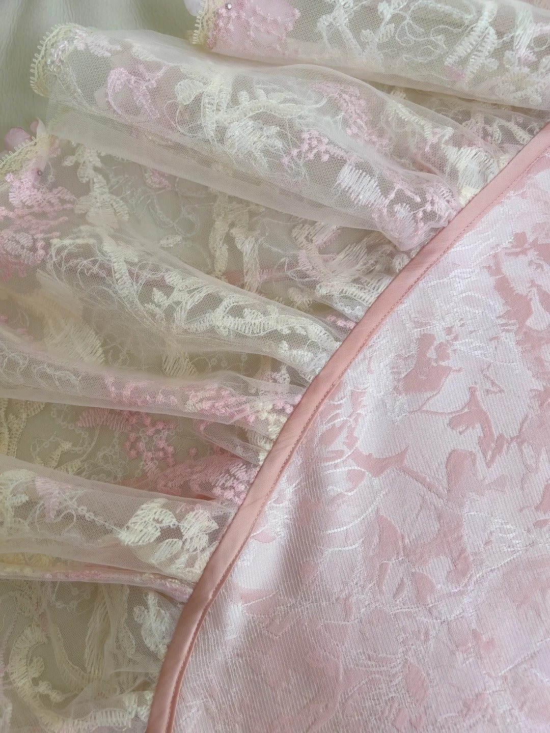 Pink Lace Vintage Flowy long/Short Homecoming Dress Chiffon Ball Gown Birthday Party Dress gh4406