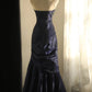 girlhomeshops-Blue mermaid long satin fishtail ball princess prom dress evening gown gh5742