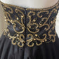 Black Gold Beaded Short Tulle Homecoming Dress Prom Dress Birthday Party Dress gh4848
