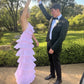 Pink Sweet Backless Long Tulle Ball Gown Evening Dress Party Dress gh3297