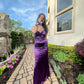 Purple/Blue Fashion Elegant Sweetheart Neck Strap Long Slim Satin Formal Prom Dress Evening Dress Party Dress Graduation Dress gh3468