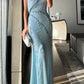 Blue Beaded Fashion One Shoulder Long Prom Dress Evening Dress gh4758