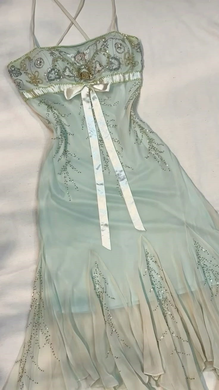Girlhomeshops-Light green beaded short chiffon homecoming dress birthday dress fairy gh5233